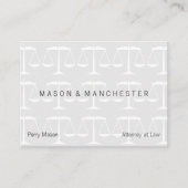 Weiße weiße "Wasserzeichen-Stil"-Skala der Gerecht Visitenkarte (Vorderseite)