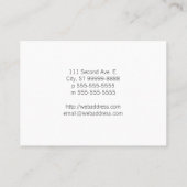 Weiße weiße "Wasserzeichen-Stil"-Skala der Gerecht Visitenkarte (Rückseite)