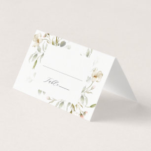 Weiße Weiße Weide Elegante Hochzeitsfeier Platzkar