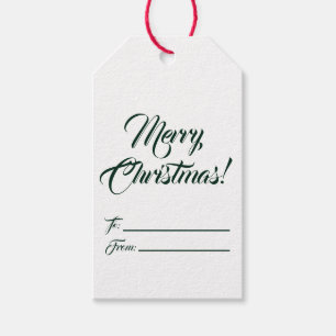 Weiße weiße Weihnachtsschrift Geschenkanhänger