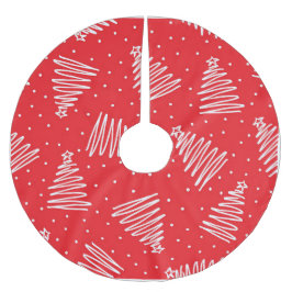 Weiße weiße weiße Weihnachtsbaume Polyester Weihnachtsbaumdecke