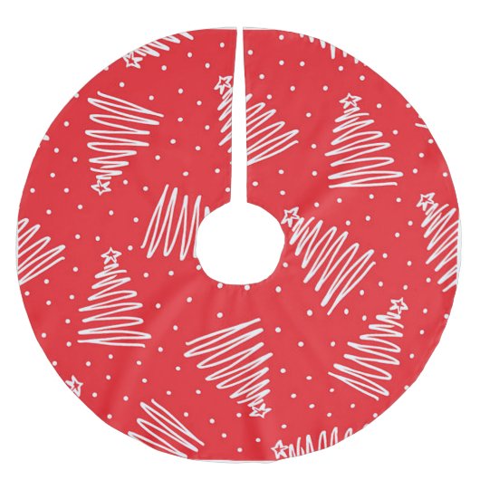 Weiße weiße weiße Weihnachtsbaume Polyester Weihnachtsbaumdecke (Vorderseite)