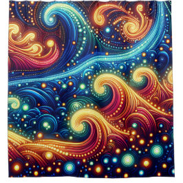 "Weiße Wellen - lebendige Kunst des Ozeans" Duschvorhang