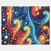 "Weiße Wellen - lebendige Kunst des Ozeans" Fleecedecke (Vorderseite (Horizontal))