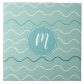 Weiße Wellenmuster Fliese (Vorderseite)