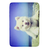 Weiße Welpe Badematte (Vorderseite Vertikal)