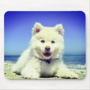 Weiße Welpe Mousepad