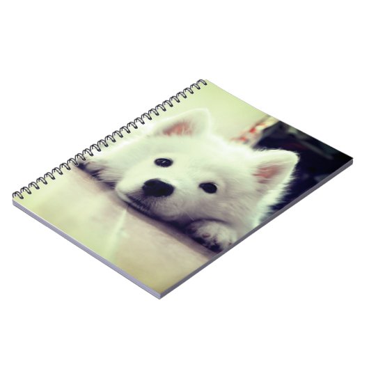Weiße Welpe Notizblock (Linke Seite)