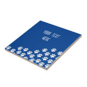 Weiße Welpenpaw-Drucke mit benutzerdefiniertem, bl Fliese (Seite)