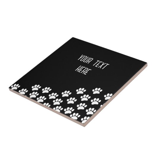 Weiße Welpenpaw-Drucke mit benutzerdefiniertem, sc Fliese (Seite)