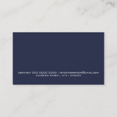 weiße Weltkarte mit dunkelblauer Weltkarte Visitenkarte (Rückseite)