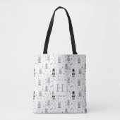 Weiße Westie mit Accessoires Monogramm Tasche (Vorderseite)