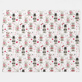 Weiße Westie mit Zubehör Whimsical Fleecedecke (Vorderseite (Horizontal))