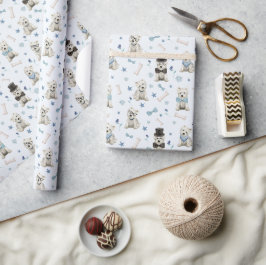 Weiße Westie mit Zubehör Whimsical Geschenkpapier