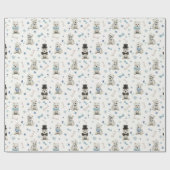 Weiße Westie mit Zubehör Whimsical Geschenkpapier (Flach)