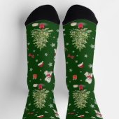 Weiße Westie-Weihnachts-Launen  Socken (Oben)