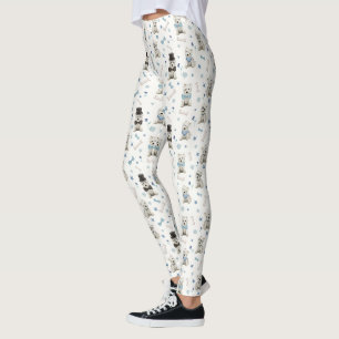 Weiße Westies mit Accessoires Whimsical Leggings