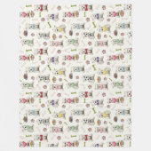 Weiße Westies mit Zubehör Whimsical Fleecedecke (Vorderseite)