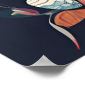 Weiße Whimsy-Schale herunterladbar Poster (Ecke)