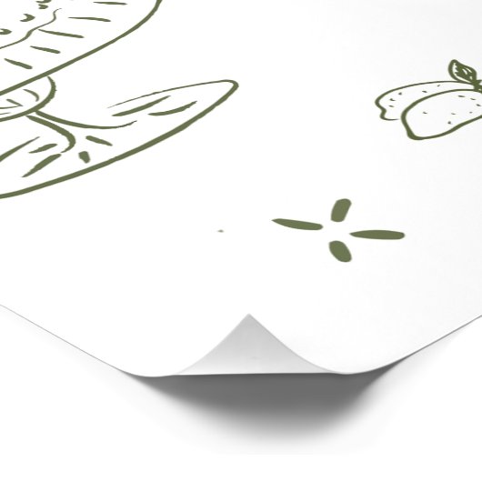 Weiße Wiesen Poster (Ecke)