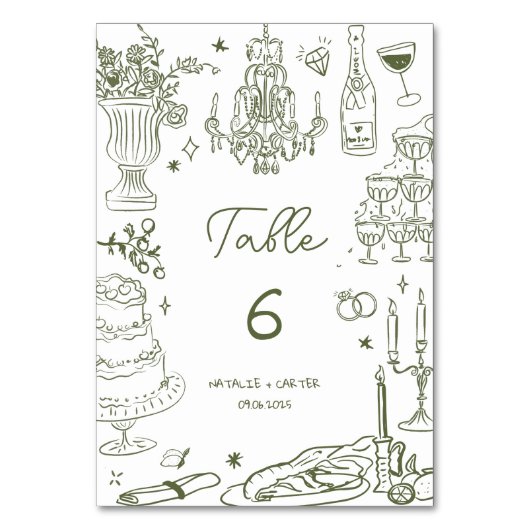 Weiße Wiesen Tischnummer (Vorderseite)