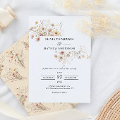 Weiße Wiesen-Wildblume Einladung