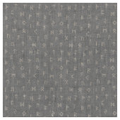 Weiße Wikingrunenmuster im grauen Hintergrund Stoff (Nahaufnahme)