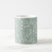 Weiße Wildblume auf Salbei Kaffeetasse (Mittel)