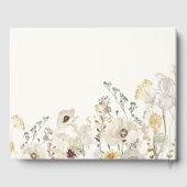 Weiße Wildblume | Elfenbeinhochzeit Gästebuch (Rückseite)