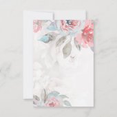 Weiße Wildblume Flora Rose Hochzeit Dankeskarte (Rückseite)