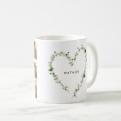 Weiße Wildblume Foto Kaffeetasse (VorderseiteRechts)