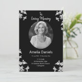 Weiße Wildblume in der Lieblingssaftkarte Einladung (Stehend Vorderseite)