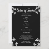 Weiße Wildblume in der Lieblingssaftkarte Einladung (Rückseite)