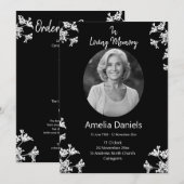 Weiße Wildblume in der Lieblingssaftkarte Einladung (Vorne/Hinten)