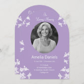 Weiße Wildblume in der Lieblingssaftkarte Einladung (Vorne/Hinten)