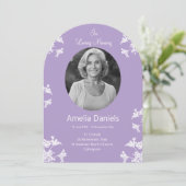 Weiße Wildblume in der Lieblingssaftkarte Einladung (Stehend Vorderseite)