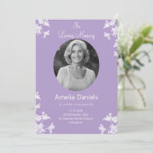 Weiße Wildblume in der Lieblingssaftkarte Einladung (Stehend Vorderseite)