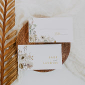 Weiße Wildblume Meadow Flat Wedding Platzkarte