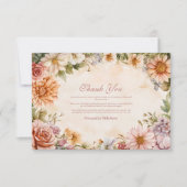 Weiße Wildblume Meadow Garden Abschluss Dankeskarte (Vorderseite)