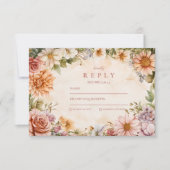 Weiße Wildblume Meadow Garden Abschluss RSVP Karte (Vorderseite)