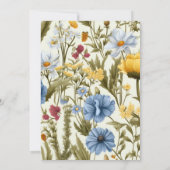 Weiße Wildblume Meadow Wedding Einladung (Rückseite)