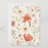Weiße Wildblume Meadow Wedding Einladung (Rückseite)