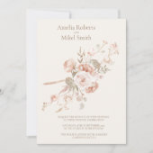 Weiße Wildblume Meadow Wedding Einladung (Vorderseite)