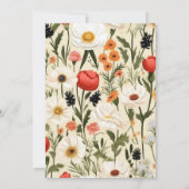 Weiße Wildblume Meadow Wedding Einladung (Rückseite)