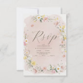 Weiße Wildblume Meadow Wedding RSVP Karte (Vorderseite)