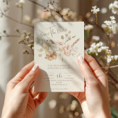 Weiße Wildblume Meadow Wedding Save The Date