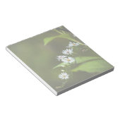 Weiße Wildblume Notizblock (angewinkelt)