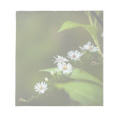 Weiße Wildblume Notizblock (Vorderseite)