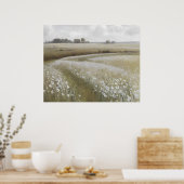 Weiße Wildblume Poster (Küche)