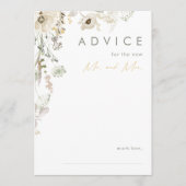 Weiße Wildblume-Wetterberatungskarte Hinweiskarte (Vorderseite)